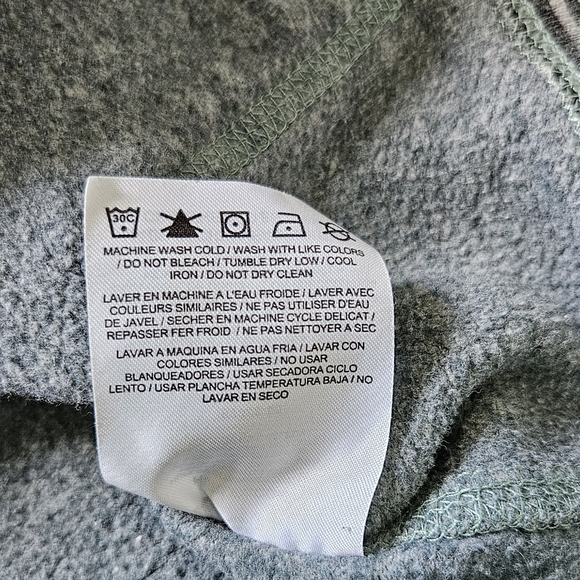 HURLEY Sage Green with Gray Striped Hooded Sweatshirt...size S - Picture 7 of 8